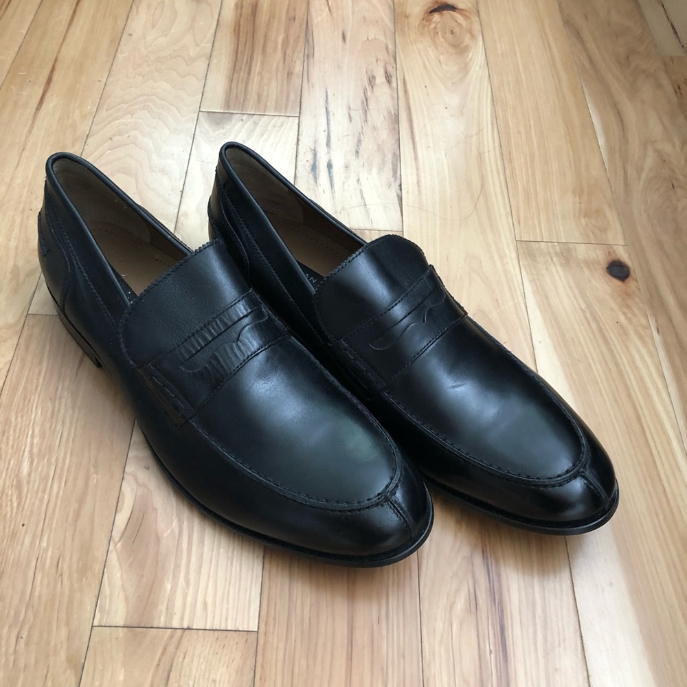 Bostonian black mock-toe loafers size 13